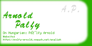 arnold palfy business card